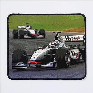 Mika Hakkinen racing his 1998 MP4-13 F1 racecar Mouse Pad