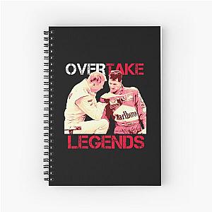 Overtake Legends Mika Hakkinen Michael Schumacher Spiral Notebook