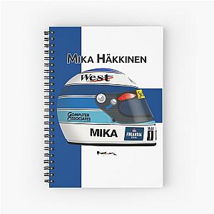 Mika Hakkinen Finnish flag Spiral Notebook