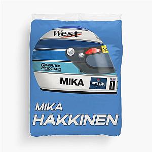 Mika Hakkinen F1 Helmet Duvet Cover