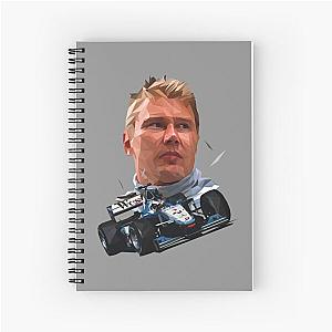 Mika Hakkinen Low Poly Spiral Notebook