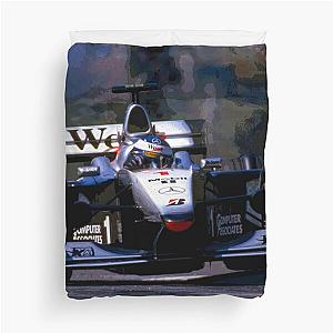 Mika Hakkinen Racing His 1999 MP4-14 F1 Racecar Duvet Cover