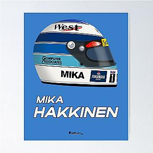 Mika Hakkinen F1 Helmet Poster