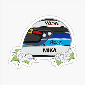 Mika Hakkinen 1999 Helmet with Flowers Sticker
