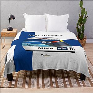 Mika Hakkinen Finnish Flag Throw Blanket