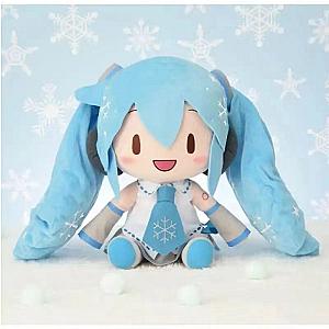 32cm Blue Hatsune Miku Wearing Tie Sitting Doll Plush