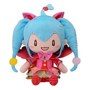 30cm Blue Red Hatsune Miku Fufu Sitting Doll Plush