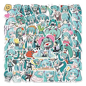 Miku 100PCS Cartoon Chibi Cute Miku Stickers