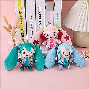 Hatsune Miku Pink Green And Blue Three-color Big Ears Keychain