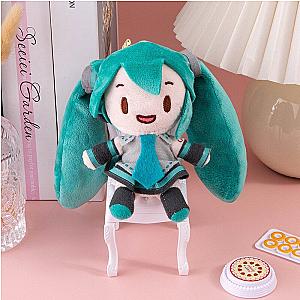 32cm Blue Hatsune Miku Blue Tie Sitting Doll Plush