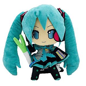 25cm Blue Hatsune Miku Take Green Onion Standing Doll Plush