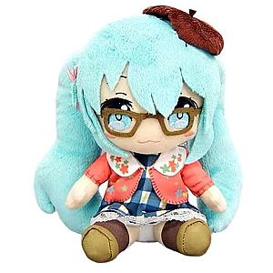 25cm Blue Artist Hatsune Miku Sitting Doll Plush