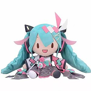 40cm Blue Pink Hatsune Miku Sitting Doll Plush