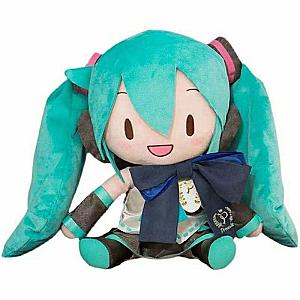 32cm Turquoise Hatsune Miku Sitting Doll Plush