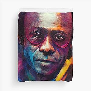 Miles Davis Psychedelic Portrait Duvet Cover