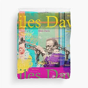 Jazz trumpeter Miles Davis, portrait Duvet Cover