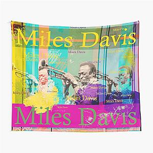 Jazz trumpeter Miles Davis, portrait Tapestry