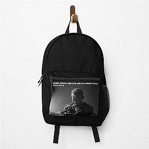 Miles Davis Quote  Black and White Vintage Photography Design Backpack