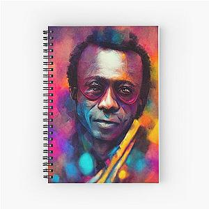 Miles Davis Psychedelic Portrait Spiral Notebook