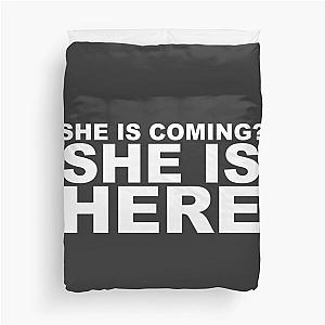 miley cyrus she is coming? she is here. Duvet Cover