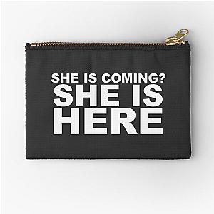 miley cyrus she is coming? she is here. Zipper Pouch