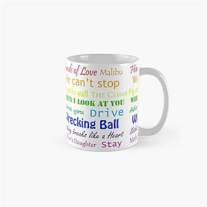 Miley Cyrus song titles Classic Mug