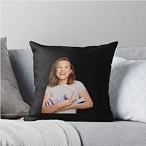 Millie Brown Sticker Throw Pillow