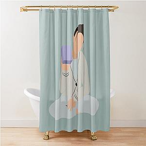 Millie Bobby Brown Christmas holding Florence by Mill Shower Curtain