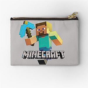 Minecraft Video Game Steve Diamond Pickaxe Zipper Pouch