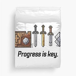 Progress is key Duvet Cover