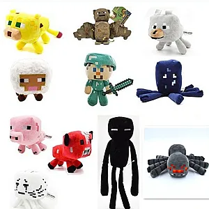 1PC Game Figure Minecraft Animal Plush Doll Toy Pig Enderman