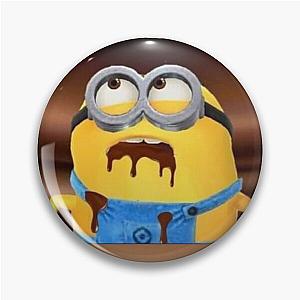 Minions Pins - Funny Minions Is Hungry And Eating Chocolate Gifts Pin RB2709