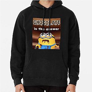 Minions Hoodies - Funny Minions Is Hungry And Eating Chocolate Gifts Pullover Hoodie RB2709