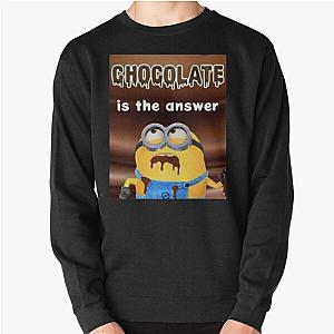 Minions Sweatshirts - Funny Minions Is Hungry And Eating Chocolate Gifts Pullover Sweatshirt RB2709