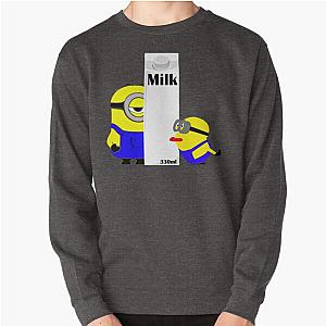 Minions Sweatshirts - Cartoon Minion And Milkbottle/Perfect Gift For Friends Pullover Sweatshirt RB2709