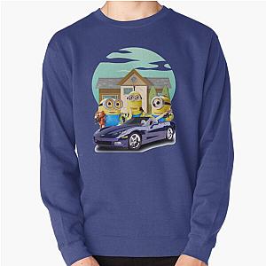 Minions Sweatshirts - When Your Bestfriend Visit In Your Homes With New Car Minions  Pullover Sweatshirt RB2709