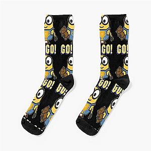 Minions Socks - Go!Go!  Goodluck Gold Trophy Minion  Socks RB2709