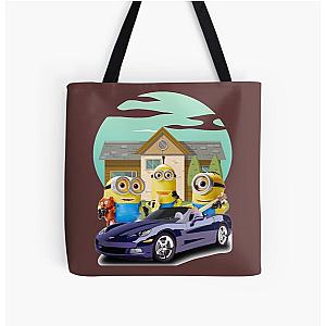 Minions Bags - When Your Bestfriend Visit In Your Homes With New Car Minions  All Over Print Tote Bag RB2709