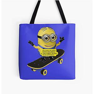 Minions Bags - First Secret To Happiness Minions  All Over Print Tote Bag RB2709