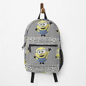 Minions Backpacks - A Positive Mindset Brings Positive Things Positivity Always Wins Minion  Backpack RB2709