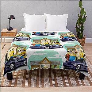 Minions Blanket - When Your Bestfriend Visit In Your Homes With New Car Minions  Throw Blanket RB2709