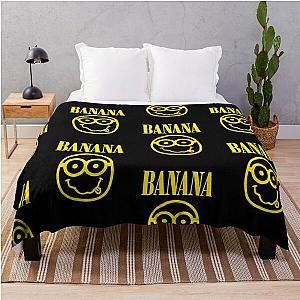 Minions Blanket - Nirvana Banana Logo Throw Blanket RB2709