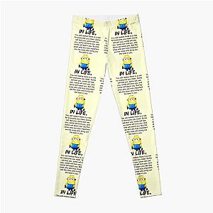 Minions Leggings - In Life You Will Realize There Is A Role Everyone You Meet Minions Leggings RB2709