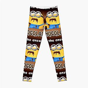 Minions Leggings - Funny Minions Is Hungry And Eating Chocolate Gifts Leggings RB2709