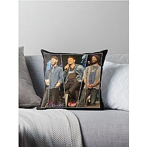 Jensen Ackles, Jared Padalecki, Misha Collins:  SPN Dallas 2019 Throw Pillow