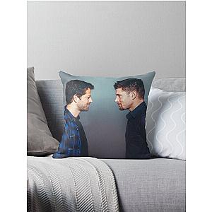 Jensen ackles misha collins  Throw Pillow