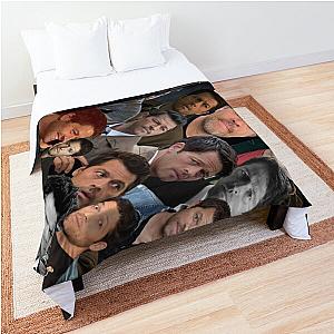 supernatural - Misha Collins photo collage Comforter