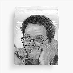 Supernatural, Castiel, Misha Collins drawing Duvet Cover