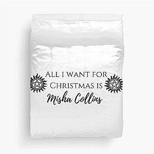 all i want for Christmas is Misha Collins Duvet Cover