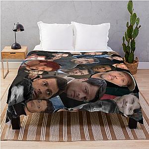 supernatural - Misha Collins photo collage Throw Blanket